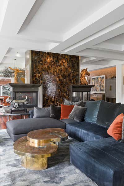  Art Deco Living Room. House on the Hill by Paul Hardy Design Inc..