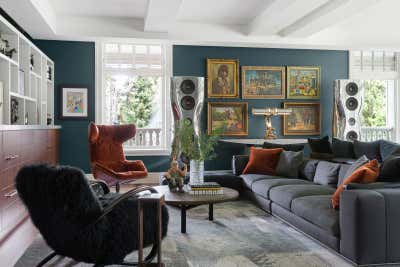  Eclectic Transitional Living Room. House on the Hill by Paul Hardy Design Inc..