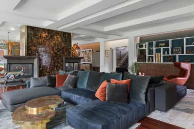  Transitional Living Room. House on the Hill by Paul Hardy Design Inc..