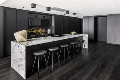  Modern Apartment Kitchen. Museum Residence  by B+G Design Inc.