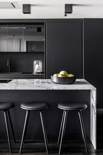  Contemporary French Apartment Kitchen. Museum Residence  by B+G Design Inc.