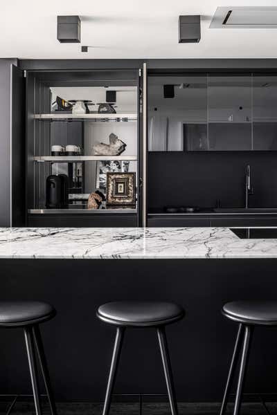  French Apartment Kitchen. Museum Residence  by B+G Design Inc.