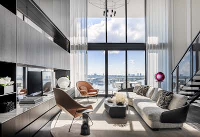  Modern Apartment Living Room. Museum Residence  by B+G Design Inc.