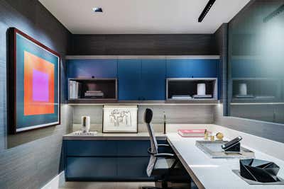 Contemporary Office and Study. Oceanside Residence  by B+G Design Inc.