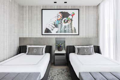  Contemporary Modern Apartment Bedroom. Oceanside Residence  by B+G Design Inc.