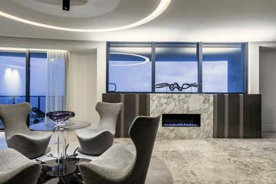  Contemporary Modern Apartment Lobby and Reception. Oceanside Residence  by B+G Design Inc.