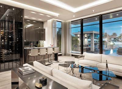 Contemporary Bar and Game Room. Royal Palm Residence  by B+G Design Inc.