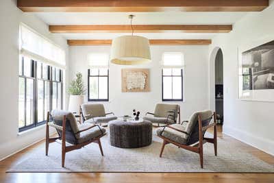  Mid-Century Modern Family Home Living Room. Oaklawn Ave by Tara Cain Design.