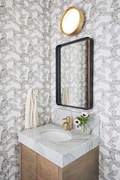  Eclectic Family Home Bathroom. Oaklawn Ave by Tara Cain Design.