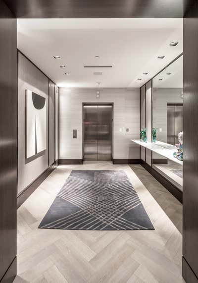 Contemporary Apartment Entry and Hall. Intracoastal Residence by B+G Design Inc.