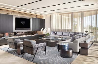  Contemporary Apartment Living Room. Intracoastal Residence by B+G Design Inc.