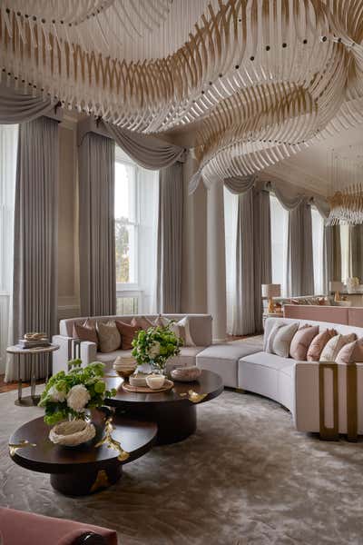  Transitional Family Home Living Room. Hyde Park Townhouse by Katharine Pooley London.