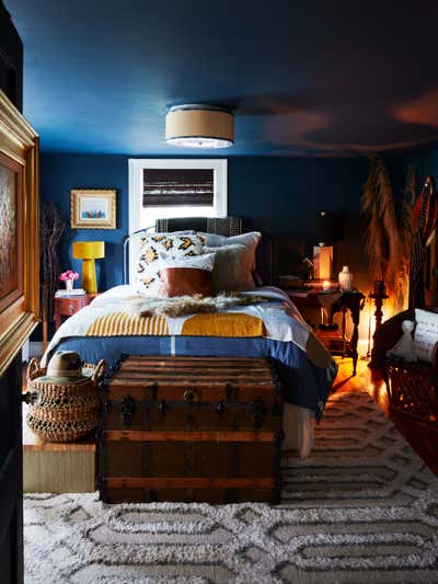  Bohemian Rustic Bedroom. The Moody Master by Katie Geddes Interiors.