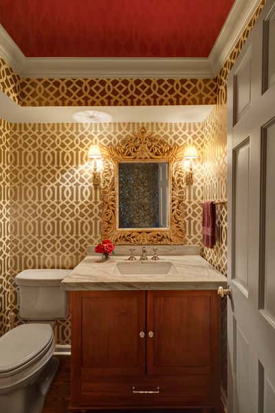  Transitional Family Home Bathroom. Buena Road by Lisa Wolfe Design.