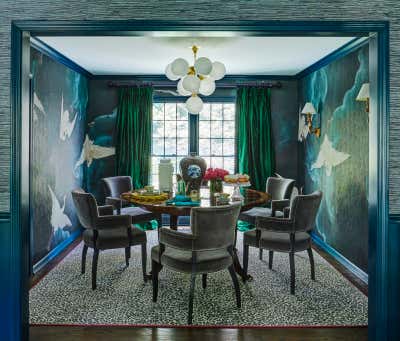 Eclectic Transitional Family Home Dining Room. Buena Road by Lisa Wolfe Design.