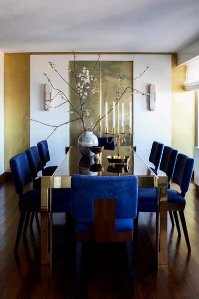 Contemporary Dining Room. Lincoln Center Penthouse by Andrew Suvalsky Designs.