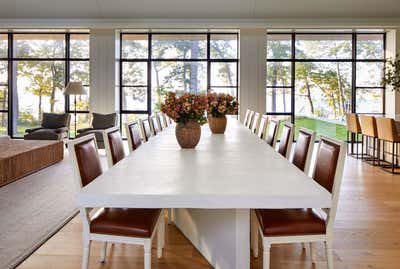 Transitional Dining Room. Lake Michigan by Sasha Adler Design.