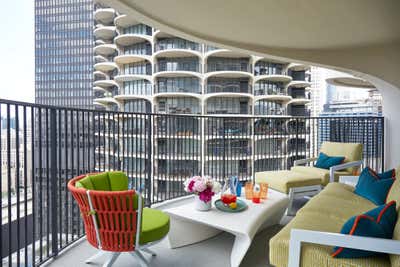  Modern Apartment Exterior. Marina Towers by Lisa Wolfe Design.