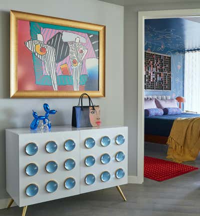  Mid-Century Modern Apartment Bedroom. Marina Towers by Lisa Wolfe Design.
