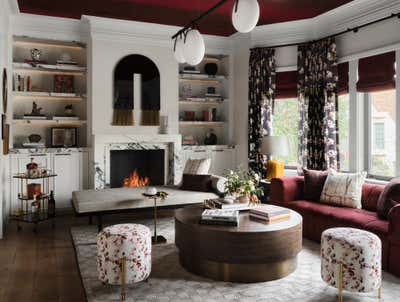  Transitional Living Room. Art Filled Home by Jeff Schlarb Design Studio.