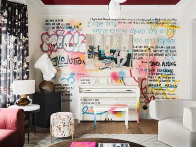  Maximalist Living Room. Art Filled Home by Jeff Schlarb Design Studio.