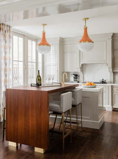  Transitional Mid-Century Modern Family Home Kitchen. Boston's Back Bay by Alan Tanksley, Inc..