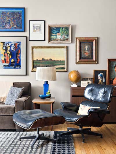  Eclectic Mid-Century Modern Living Room. Manhattan Living Room by ECC Interiors LLC.