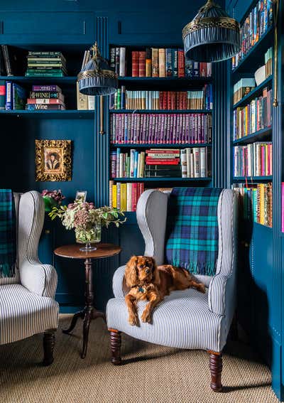  Eclectic Country House Bar and Game Room. Oxfordshire by Samantha Todhunter Design Ltd..