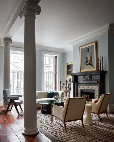  Craftsman Family Home Living Room. Gramercy Park Townhouse by Rupp Studio.