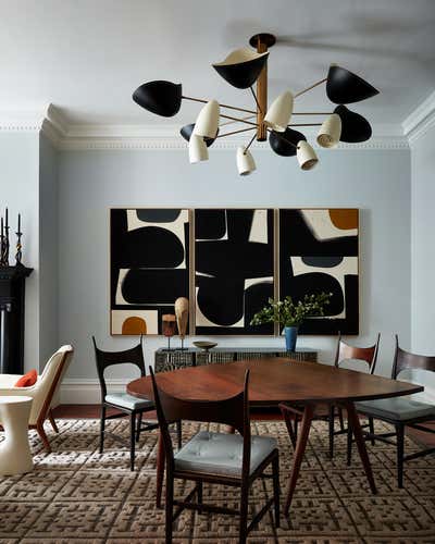  Arts and Crafts Craftsman Family Home Dining Room. Gramercy Park Townhouse by Rupp Studio.