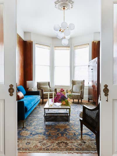  Eclectic Traditional Family Home Living Room. Victorian Parlor by Noz Design.