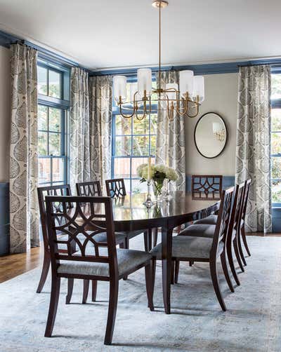  Country Family Home Dining Room. Atherton Residence  by Tineke Triggs Artistic Designs For Living.