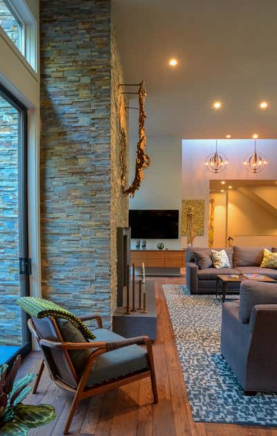  Modern Industrial Family Home Living Room. Hillside by Jeffrey Bruce Baker Designs LLC.