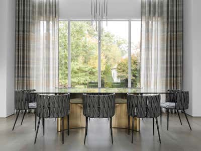 Modern Dining Room. Cubist Mansion by Jeffrey Bruce Baker Designs LLC.