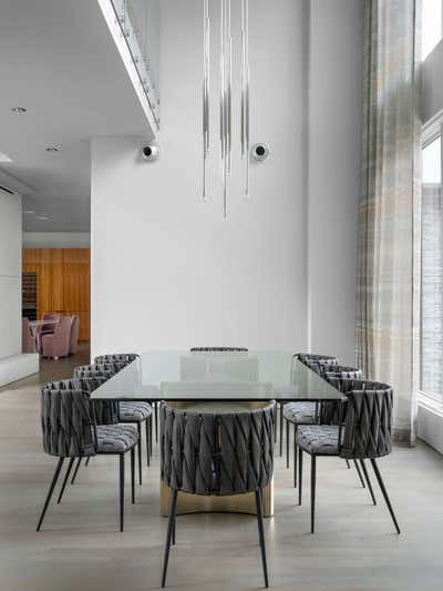 Modern Dining Room. Cubist Mansion by Jeffrey Bruce Baker Designs LLC.