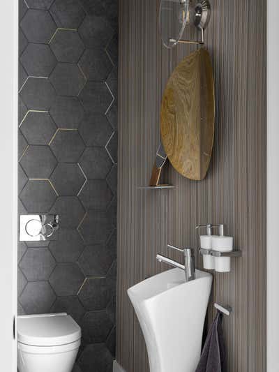  Contemporary Family Home Bathroom. Cubist Mansion by Jeffrey Bruce Baker Designs LLC.