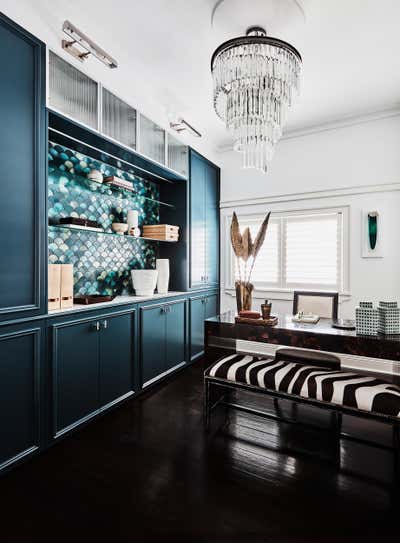  Regency Art Deco Office and Study. Blue Caviar by Kate Nixon.