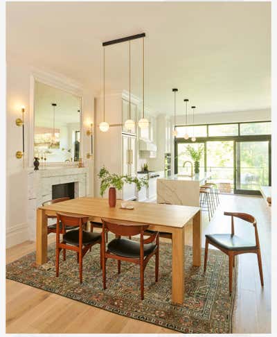 Transitional Dining Room. Park Slope Townhouse by Jocelyn Kaye Stylist.