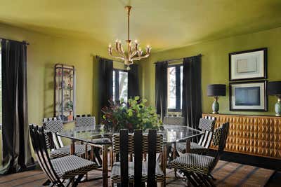  Mediterranean Family Home Dining Room. Glamour in the Hills by Scott Formby Design.