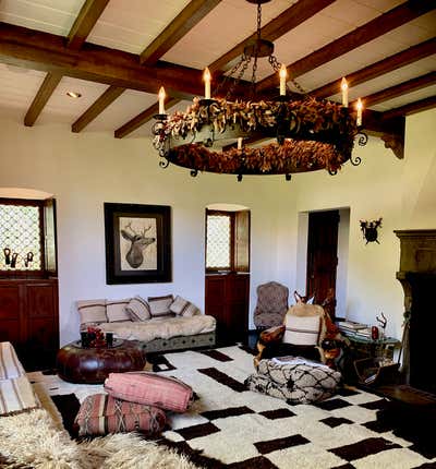  Mediterranean Family Home Living Room. Curated in California by Scott Formby Design.