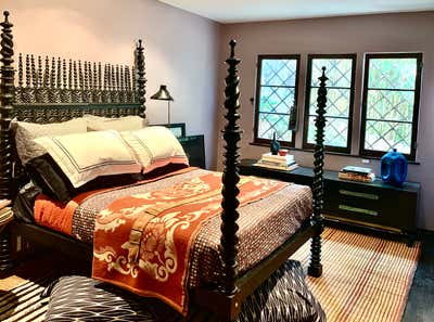  Mediterranean Family Home Bedroom. Curated in California by Scott Formby Design.