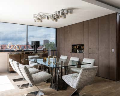 Contemporary Dining Room. Bachelor Pad by Robert Stephan Interior.