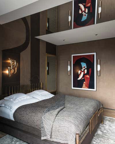 Contemporary Bachelor Pad Bedroom. Bachelor Pad by Robert Stephan Interior.