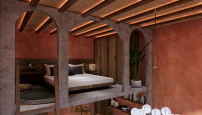  Tropical Bedroom. Studio Apartment by Kelly Interior Design.