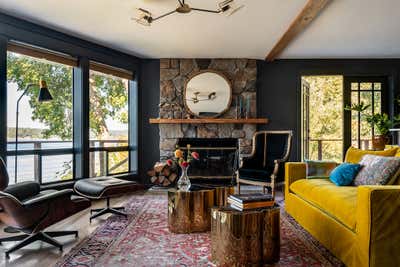  Organic Vacation Home Living Room. Vashon Island by Hattie Sparks Interiors.