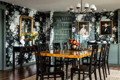  Eclectic English Country Vacation Home Dining Room. Vashon Island by Hattie Sparks Interiors.