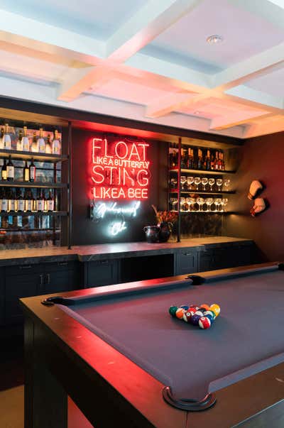  Contemporary Bachelor Pad Bar and Game Room. Minnesota Lane by DUETT INTERIORS.