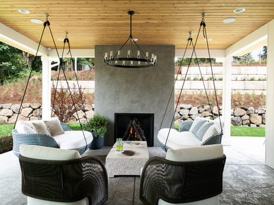  Farmhouse Scandinavian Family Home Patio and Deck. Hygge House by DUETT INTERIORS.