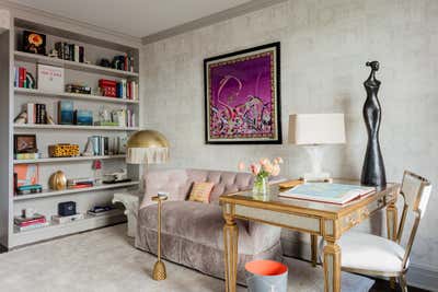 Hollywood Regency Workspace. Back Bay Pied-à-Terre by Duncan Hughes Interiors.
