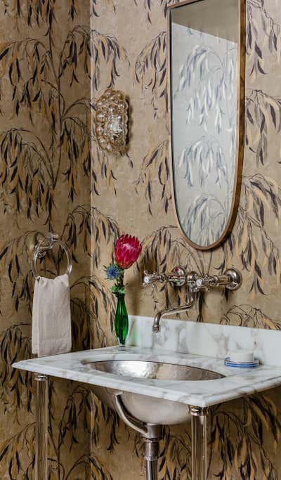  Hollywood Regency Bathroom. Back Bay Pied-à-Terre by Duncan Hughes Interiors.